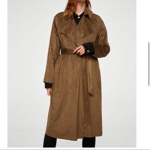 Coats | Mango Suede Trench Coat | Poshmark
